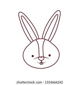rabbit head isolated icon