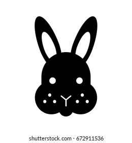 rabbit head isolated icon