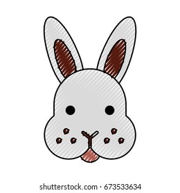 rabbit head isolated icon