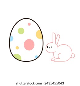 Rabbit head line icon. Hare, rodent, Ester symbol. Veterinary concept. Vector illustration can be used for topics domestic animals, holiday.