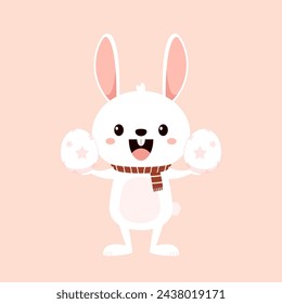 Rabbit head line icon. Hare, rodent, Ester symbol. Veterinary concept. Vector illustration can be used for topics domestic animals, holiday.