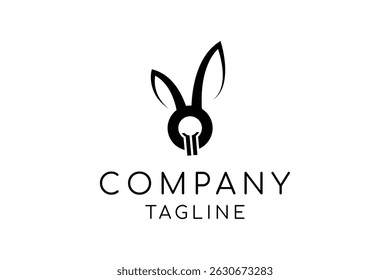 Design-Vorlage für Kaninchenkopf-Logo