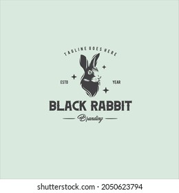 Rabbit Head Logo Design Vector Image