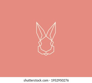 Rabbit Head Logo Icon Vector Illustration