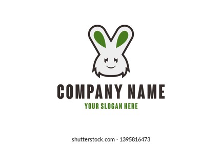 The rabbit head logo is simple and simple