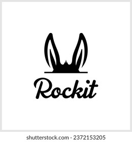 Rabbit head. Logo template. Cute animal