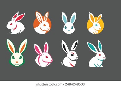 Rabbit head logo vector illustration