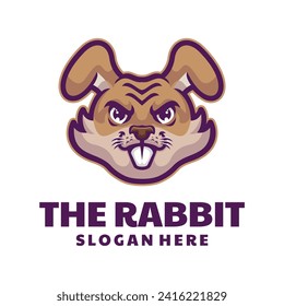 Rabbit Head Mascot Gaming Logo Design