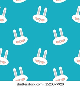 rabbit head seamless pattern and background
