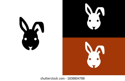 rabbit head vector icon outline style eps