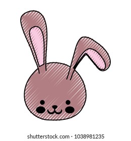 rabbit head  vector illustration