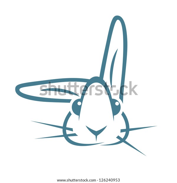 Rabbit head - vector illustration