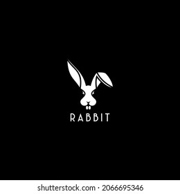rabbit head vector illustration logo. sharp, clear and elegant, easy to apply anywhere
