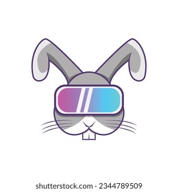 Rabbit Head With VR Logo