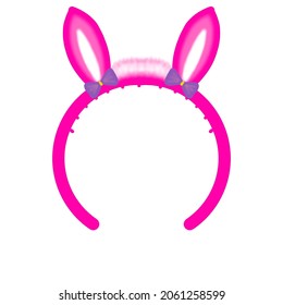 Rabbit headband isolated on white background, Vector illustration