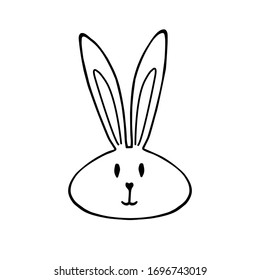 Bunny Face Drawing - How To Draw A Cute Bunny Rabbit Face Step By Step