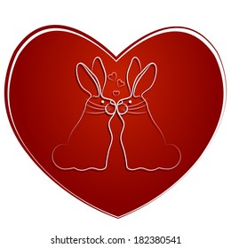 rabbit with heart