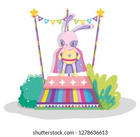 rabbit hero costume to circus show