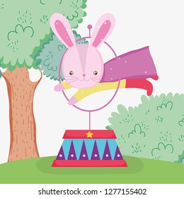 rabbit hero costume jumping hoop