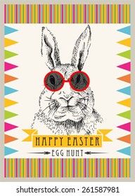 rabbit hipster easter