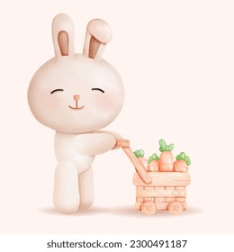 Rabbit and his favorite food carrot P4