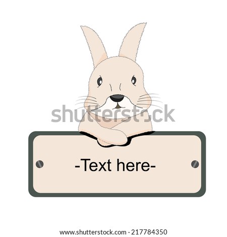 Download Rabbit Holding Blank Sign Stock Vector (Royalty Free ...