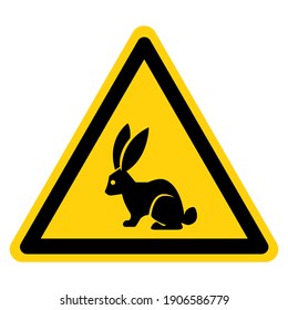 Rabbit Hunter Area Symbol Sign, Vector Illustration, Isolate On White Background Label. EPS10