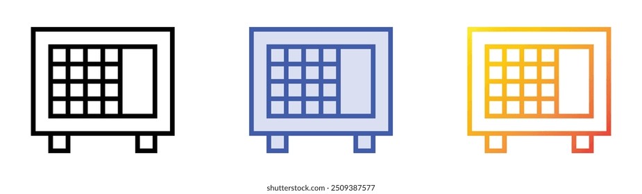 rabbit hutch icon. Linear, Blue Fill and Gradient Style Design Isolated On White Background