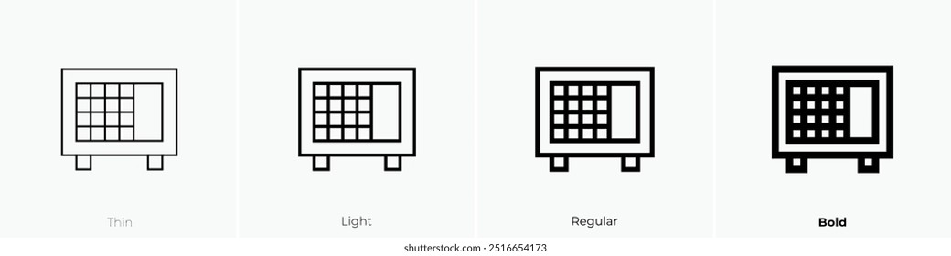 rabbit hutch icon. Thin, Light Regular And Bold style design isolated on white background