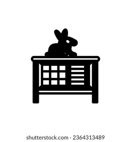 Rabbit Hutch icon in vector. Logotype