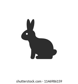 Rabbit icon. Animal symbol. Linear style sign for mobile concept and web design. Rabbit symbol logo illustration. vector graphics - Vector.