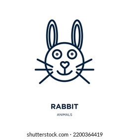 rabbit icon from animals collection. Thin linear rabbit, easter, cute outline icon isolated on white background. Line vector rabbit sign, symbol for web and mobile
