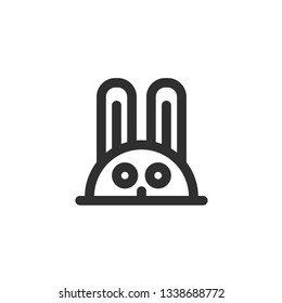 Rabbit Icon, Bunny Logo, Spring Season Symbol .