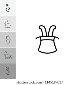 Rabbit icon. collection of 6 rabbit outline icons such as . editable rabbit icons for web and mobile.
