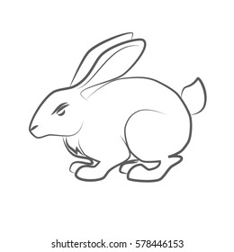 Rabbit icon .Creative Idea for logo design .vector  symbol or element for design