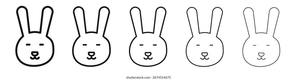 Kaninchen-Icon-Design, Logo, App, UI. Vektorgrafik, EPS