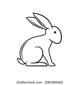rabbit icon design template vector isolated illustration