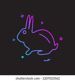 Rabbit icon design vector