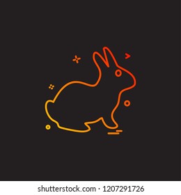 Rabbit icon design vector 