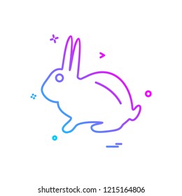 Rabbit icon design vector