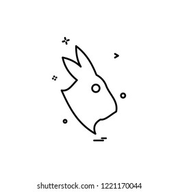 Rabbit icon design vector 