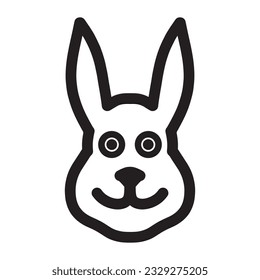 Ilustración vectorial de diseño de iconos de conejo