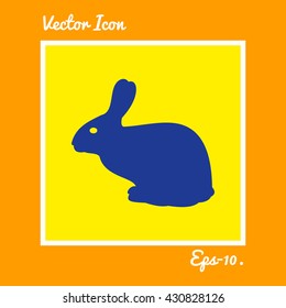 Rabbit Icon. Eps-10.