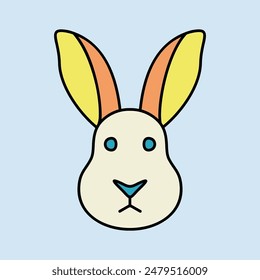 Icono de conejo. Ilustración vectorial de animales de granja. Señal de agricultura. Símbolo gráfico para el diseño de su Sitio web, logotipo, App, UI. EPS10.