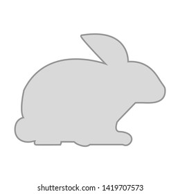 rabbit icon. flat illustration of rabbit vector icon for web