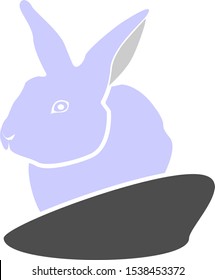 rabbit icon. flat illustration of rabbit vector icon for web