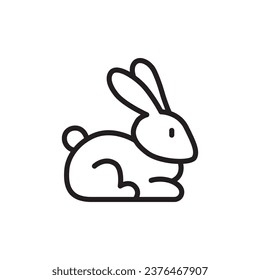 Rabbit icon. Hare flat sign design. Rabbit symbol bunny pictogram. Hare icon. Rabbit sign. UX UI icon