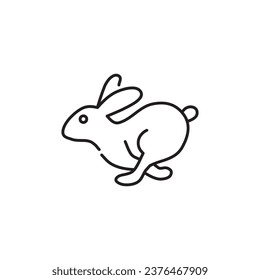 Rabbit icon. Hare flat sign design. Rabbit symbol bunny pictogram. Hare icon. Rabbit sign. UX UI icon