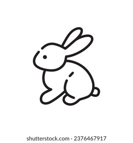 Rabbit icon. Hare flat sign design. Rabbit symbol bunny pictogram. Hare icon. Rabbit sign. UX UI icon