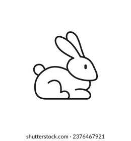 Rabbit icon. Hare flat sign design. Rabbit symbol bunny pictogram. Hare icon. Rabbit sign. UX UI icon